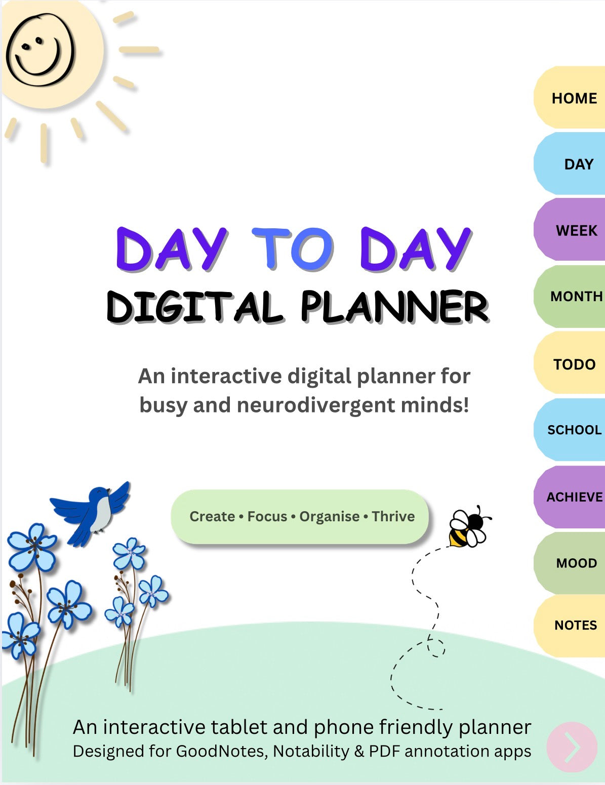 Day To Day Interactive Digital Planner