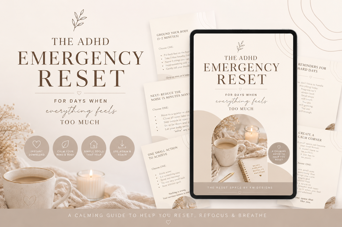 The ADHD Emergency Reset - A calming digital guide for days when everything feels too much