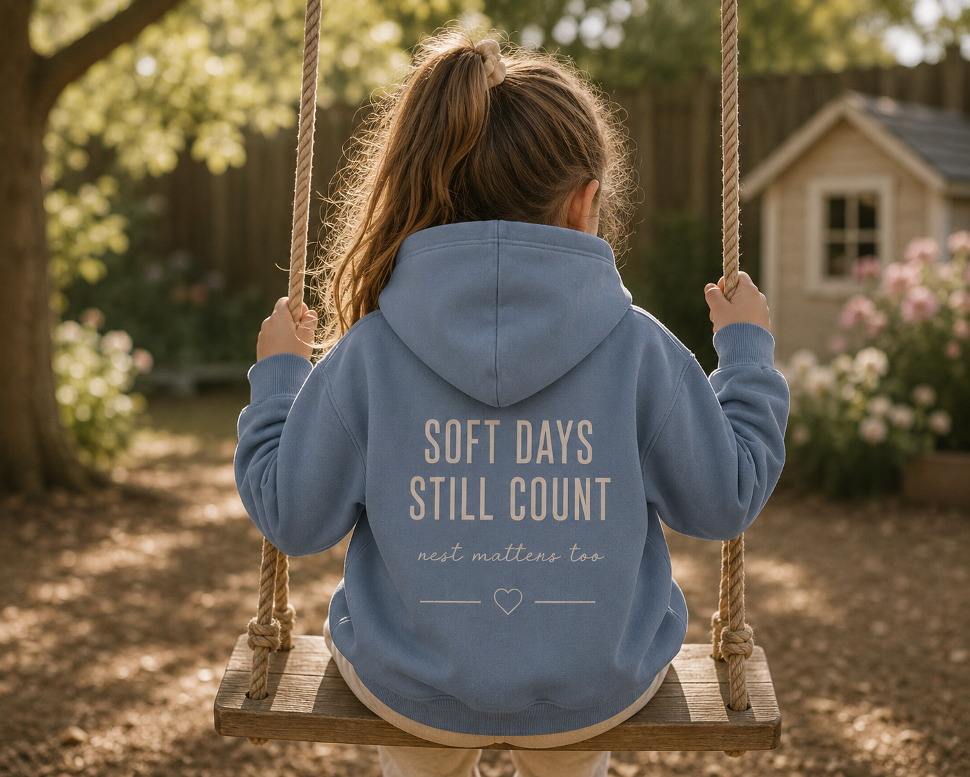 SOFT DAYS STILL COUNT | Kids Oversized Hoodie, Sweatshirt & T-Shirt | Supportive Clothing for Big Feelings & Busy Minds