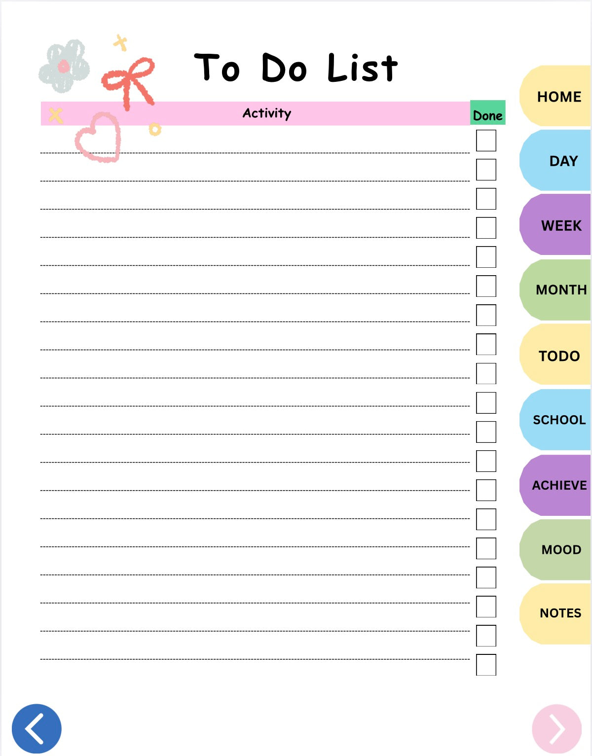 ADHD Interactive Digital Planner