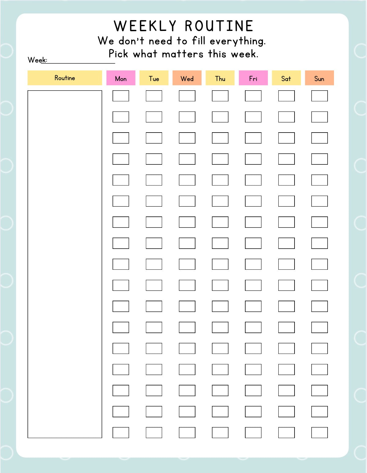 ADHD Planner for Kids | Neurodivergent Child Routine & Feelings Toolkit | Printable Weekly / Monthly Planner PDF | Child Friendly