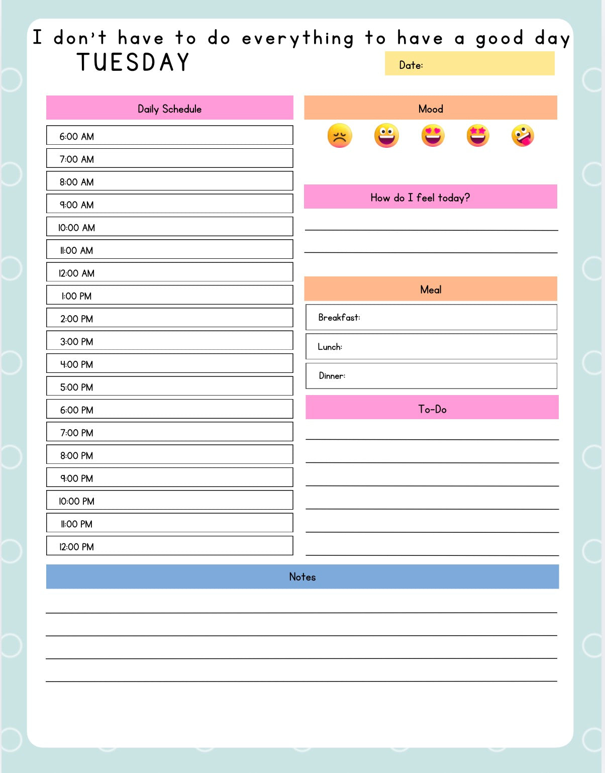 ADHD Planner for Kids | Neurodivergent Child Routine & Feelings Toolkit | Printable Weekly / Monthly Planner PDF | Child Friendly