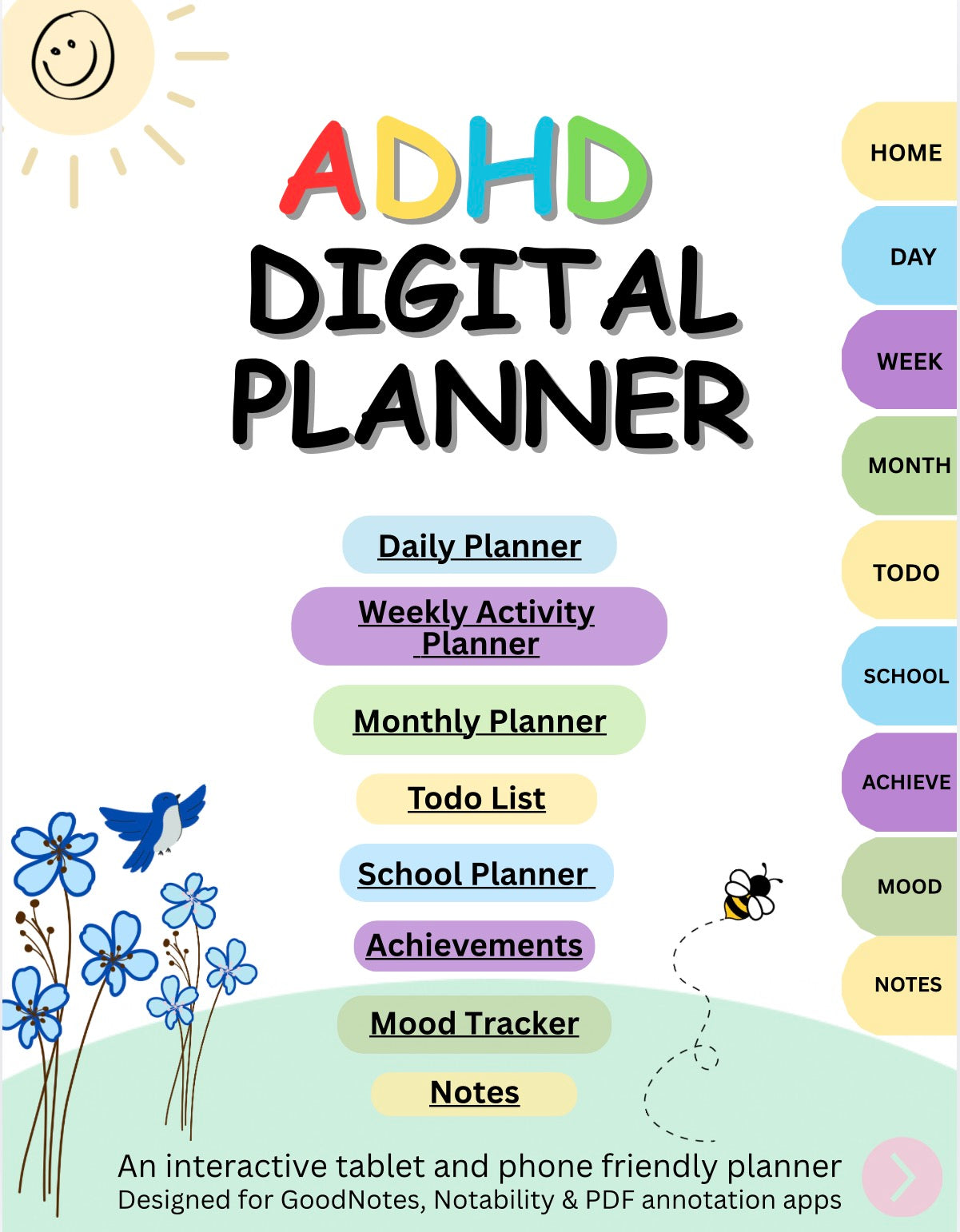 ADHD Interactive Digital Planner