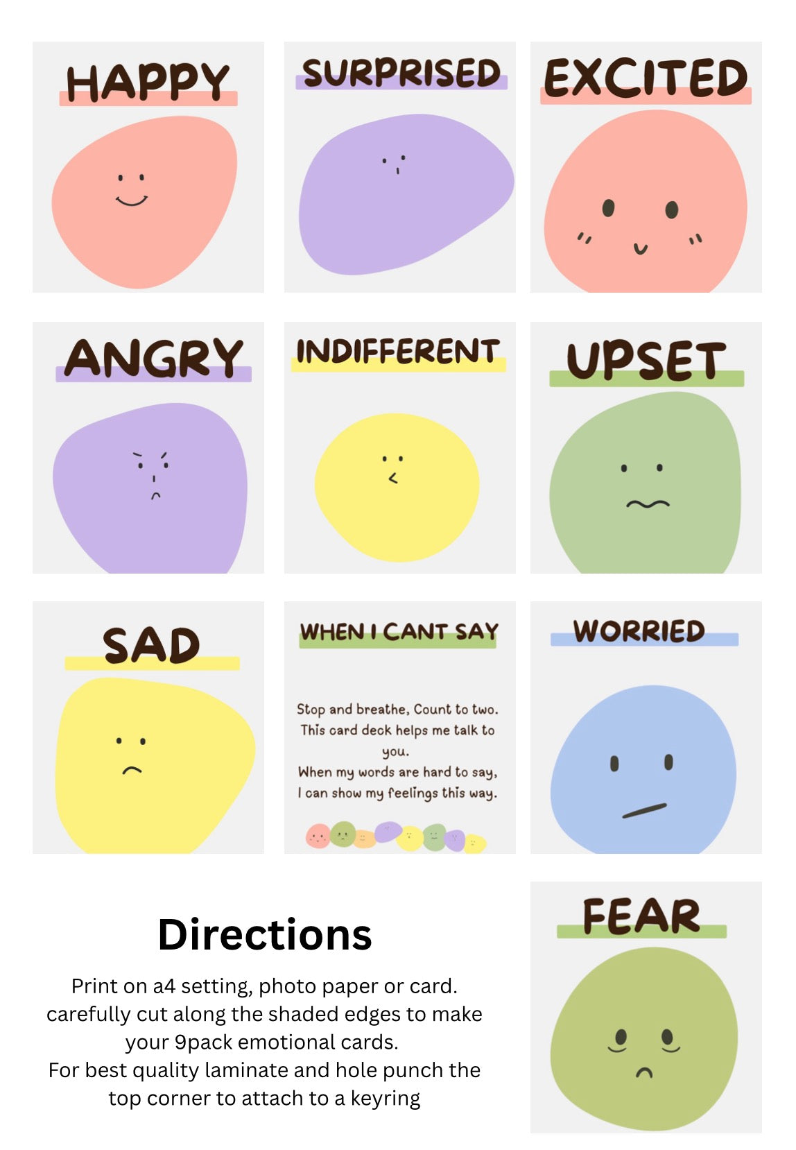 Children’s Emotions & Feelings Card Deck | Printable Emotional Regulation Cards