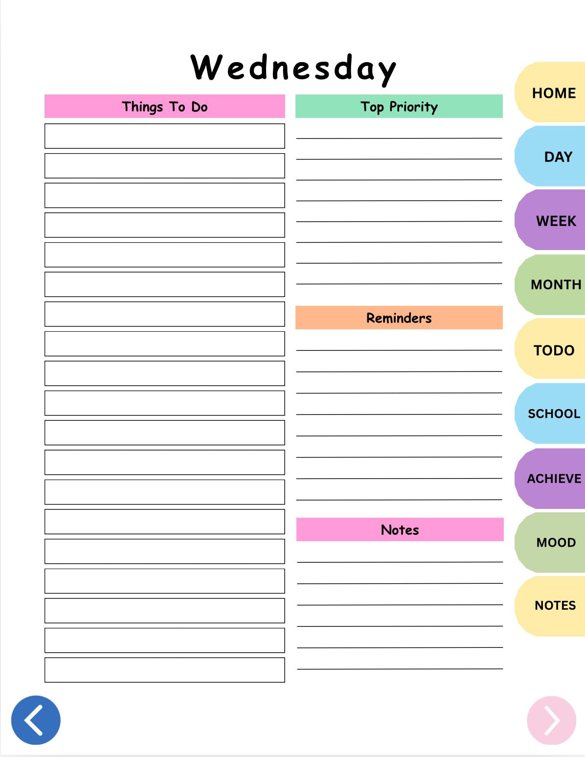 ADHD Interactive Digital Planner