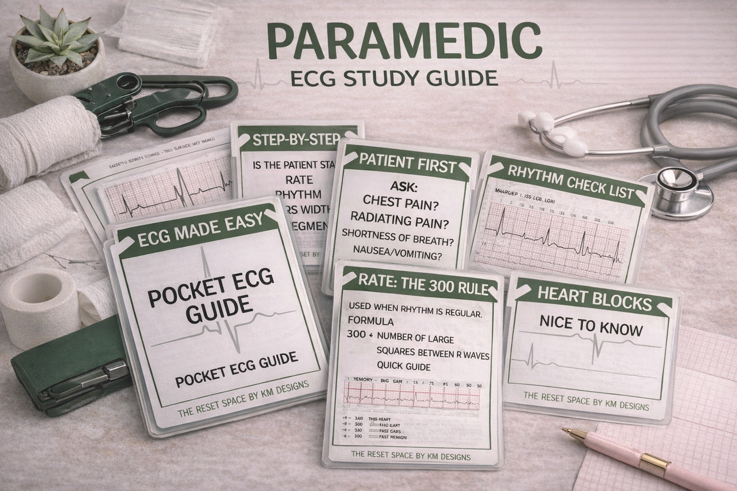 ECG Pocket Guide (A6) – Student Paramedic ECG Interpretation Download | Digital Download Format