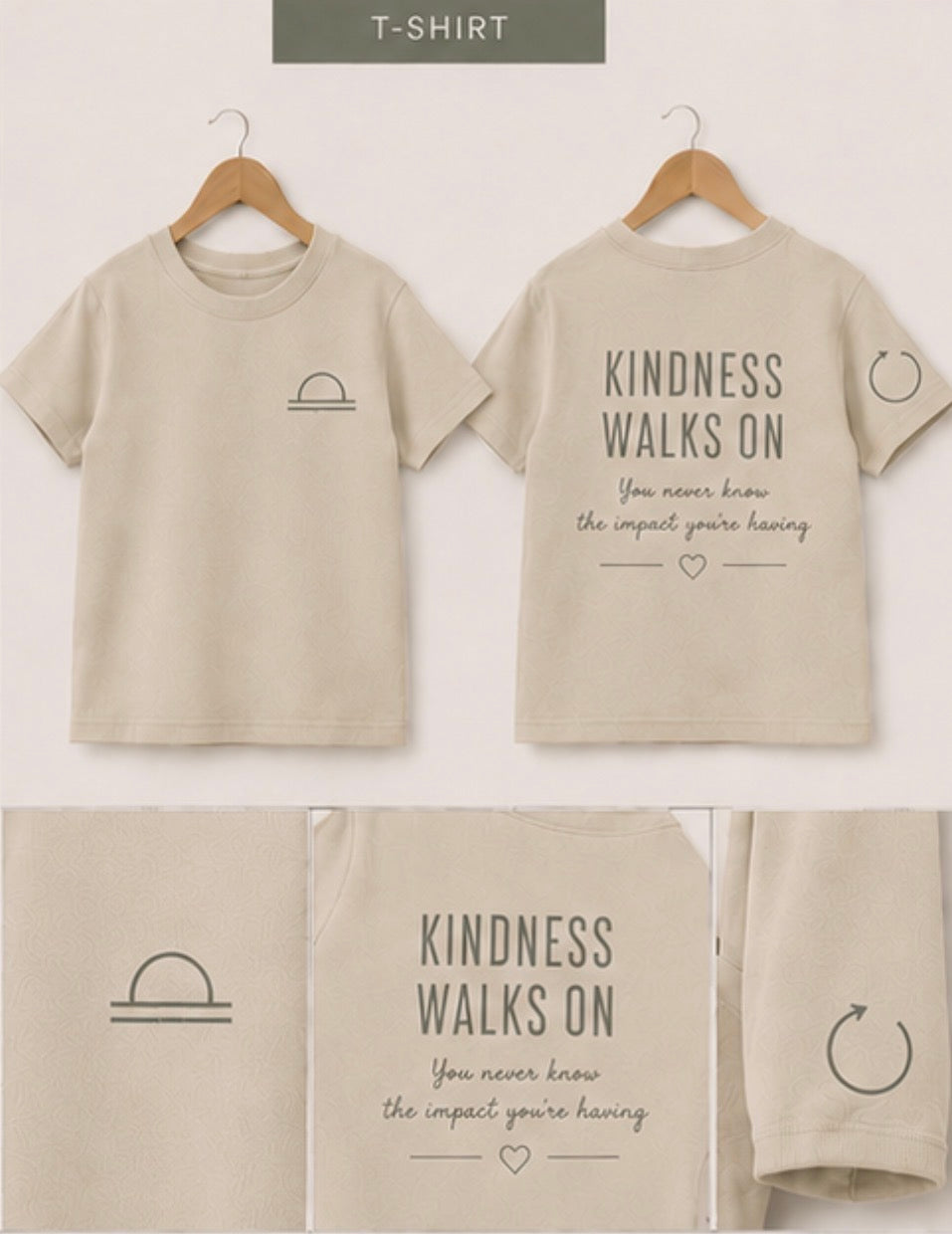KINDNESS WALKS ON | Kids Oversized Hoodie, Sweatshirt & T-Shirt | Supportive Clothing for Big Feelings & Busy Minds