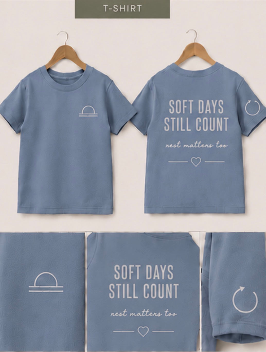 SOFT DAYS STILL COUNT | Kids Oversized Hoodie, Sweatshirt & T-Shirt | Supportive Clothing for Big Feelings & Busy Minds